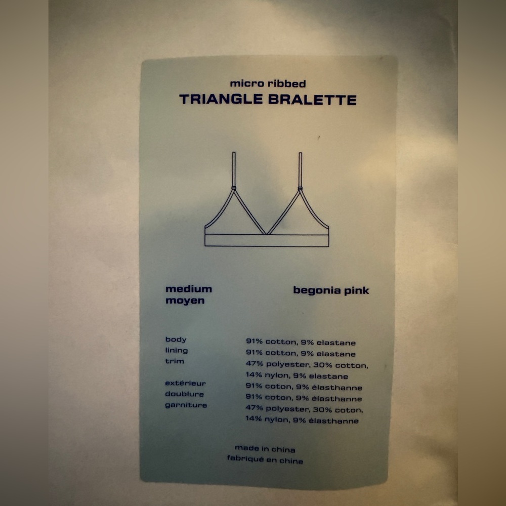 NWT Alexander Wang Triangle Bralette in Begonia Pink‎ - Picture 3 of 6